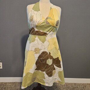 R & K ORIGINALS Floral Halter Dress SZ 16